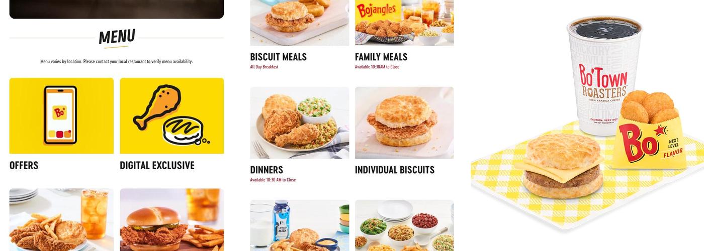Bojangles Menu