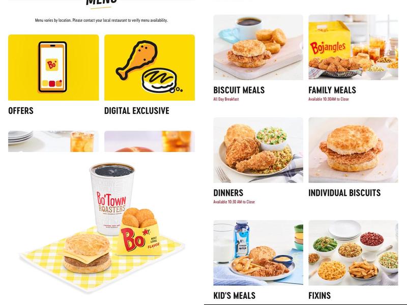 Bojangles Menu