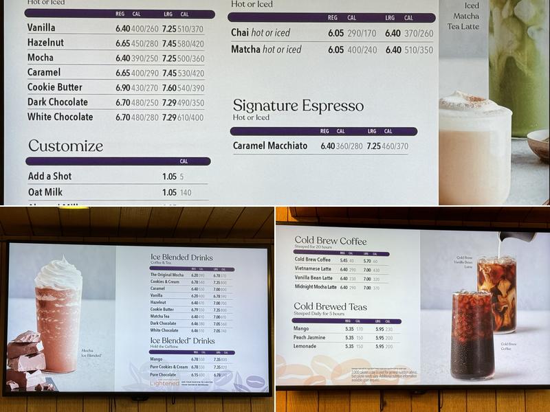 The Coffee Bean & Tea Leaf Menu