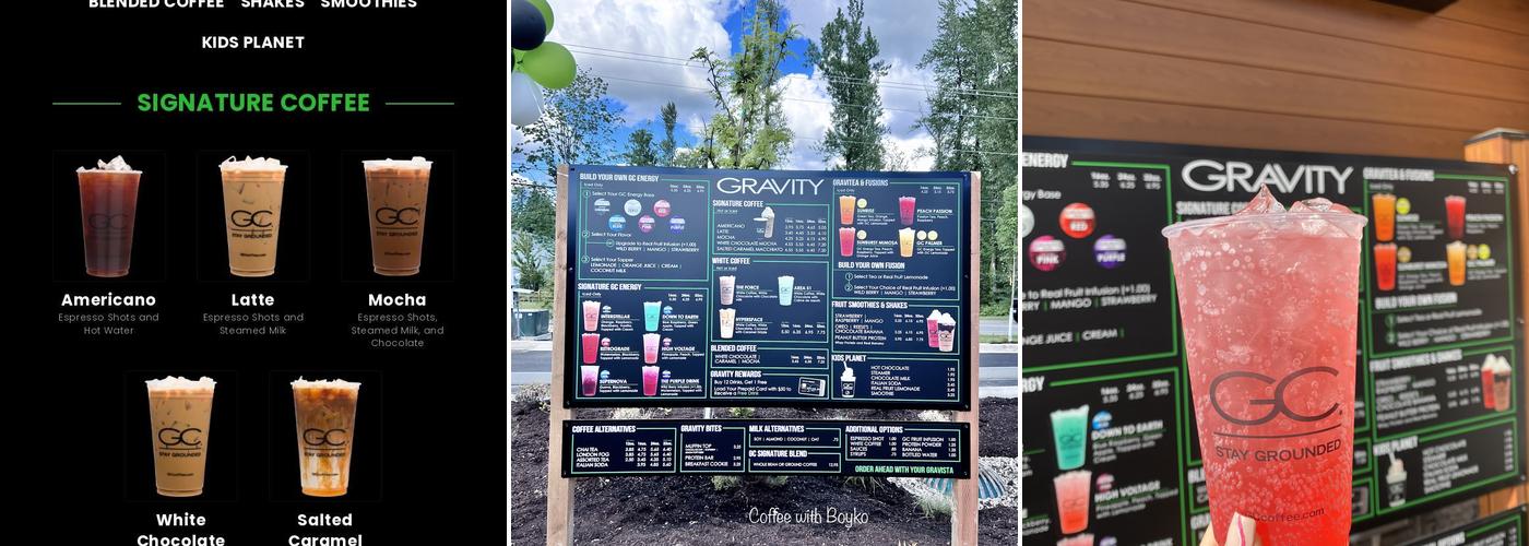 Gravity Coffee Menu