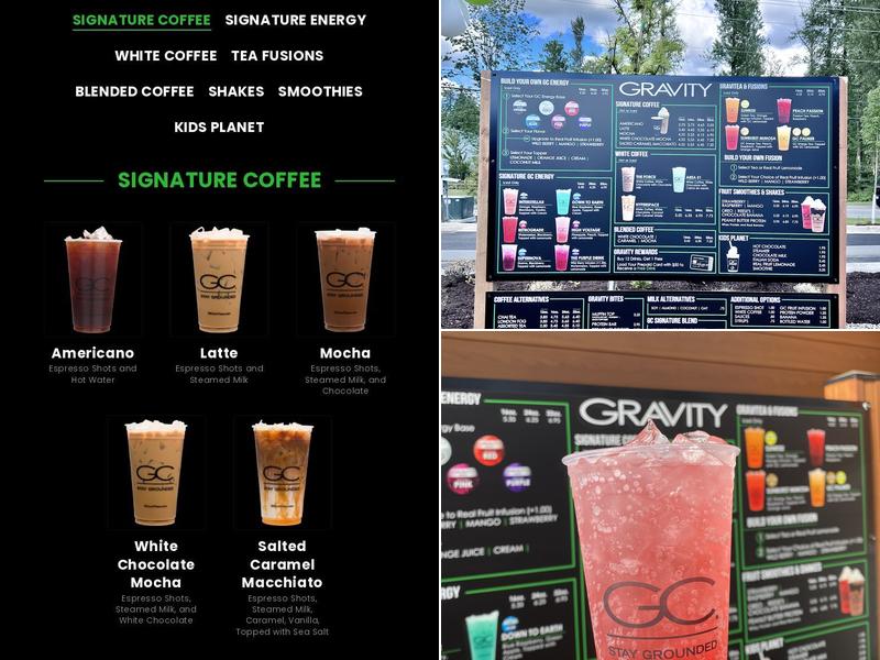 Gravity Coffee Menu
