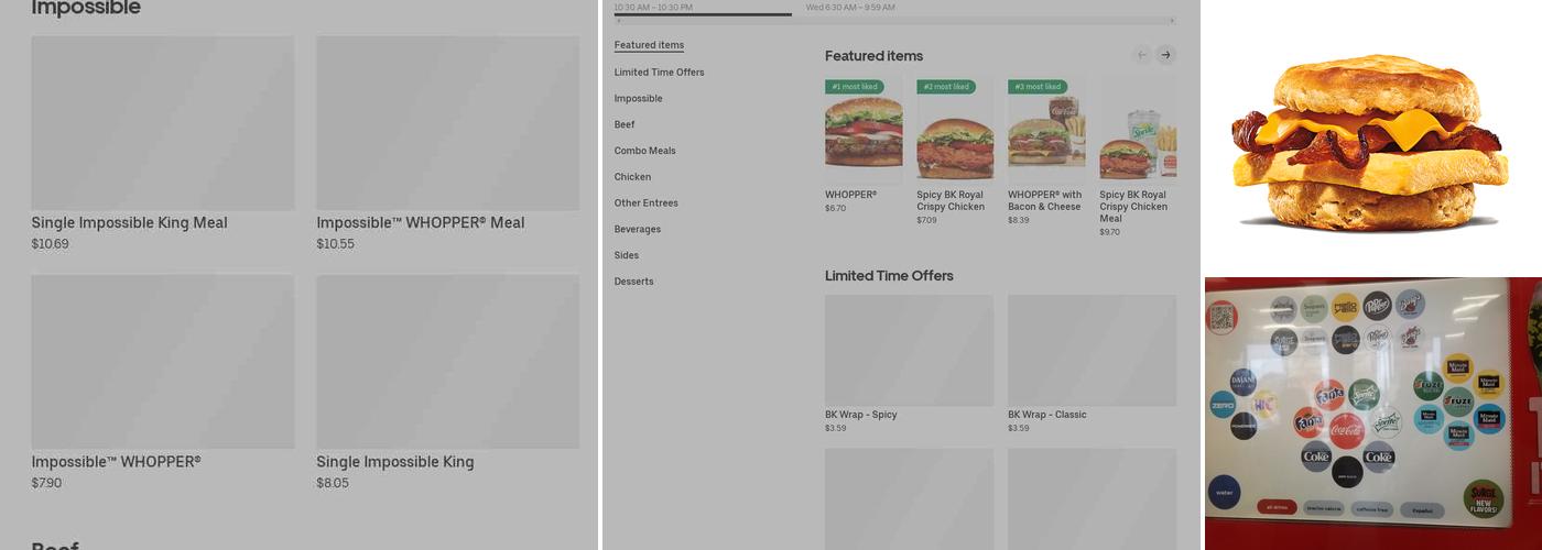 Burger King Menu