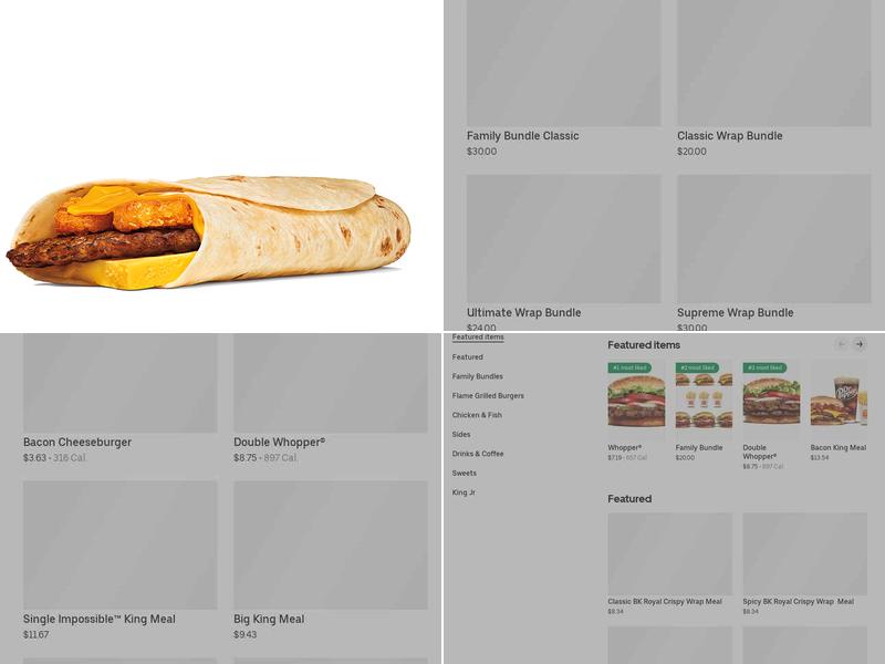 Burger King Menu