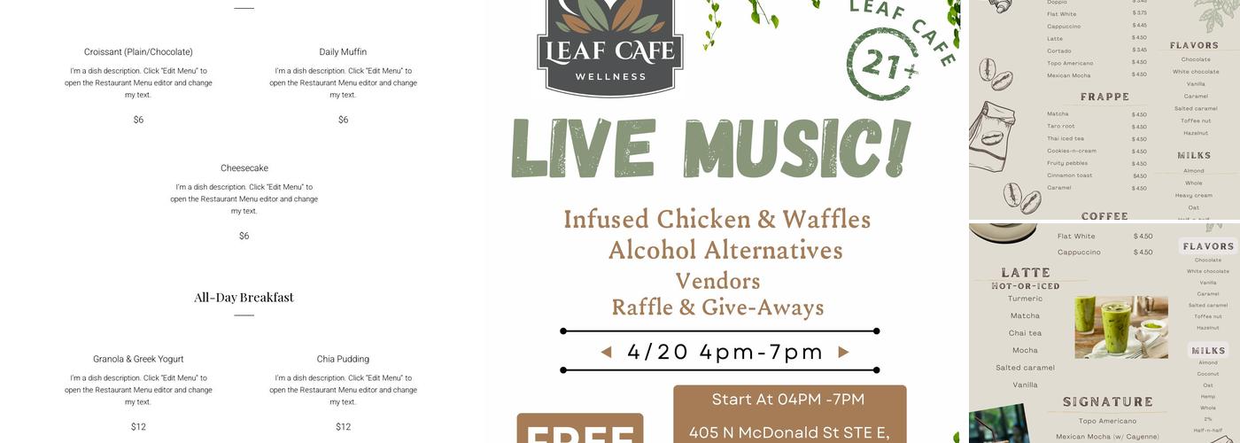 Leaf Café Menu