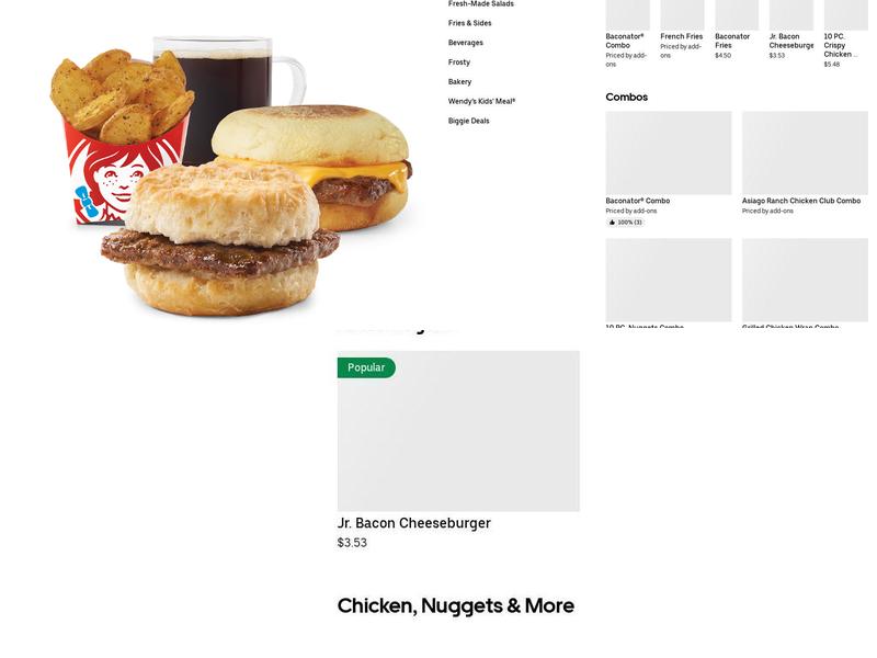 Wendy's Menu