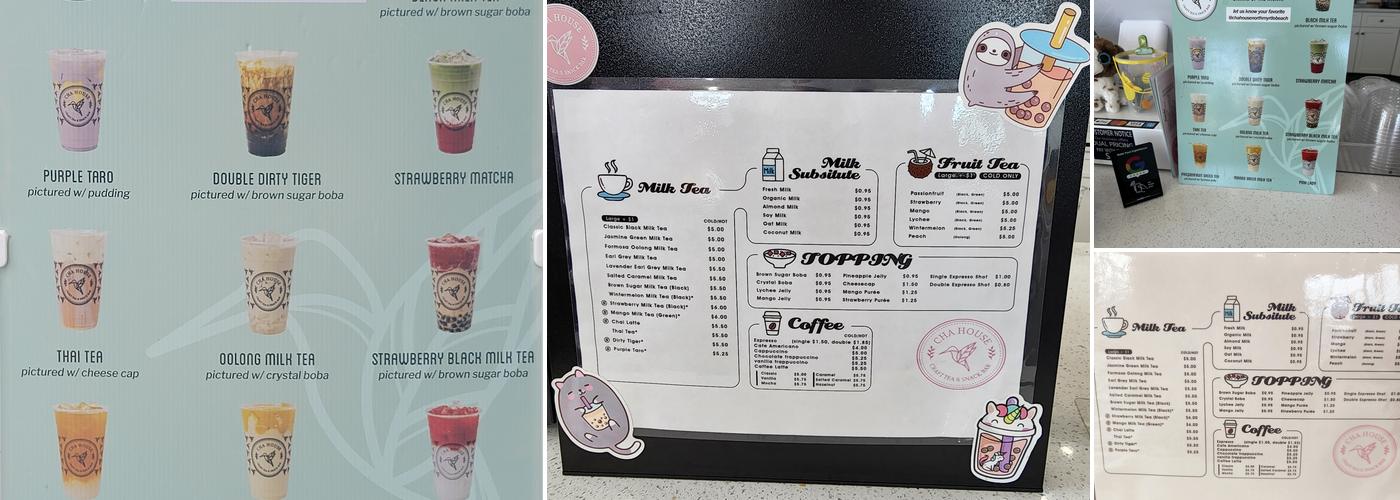 Cha House North Myrtle Beach Menu