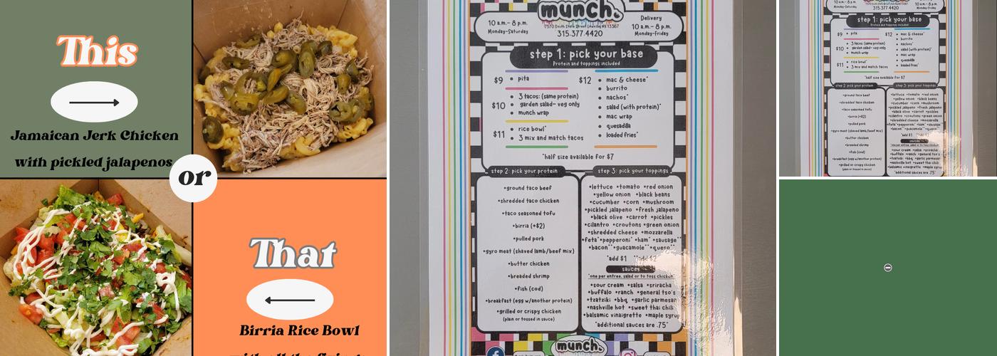 munch. Menu