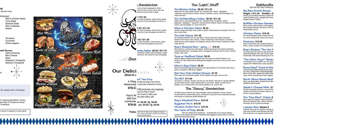 S'amoreRay's and Son's Menu