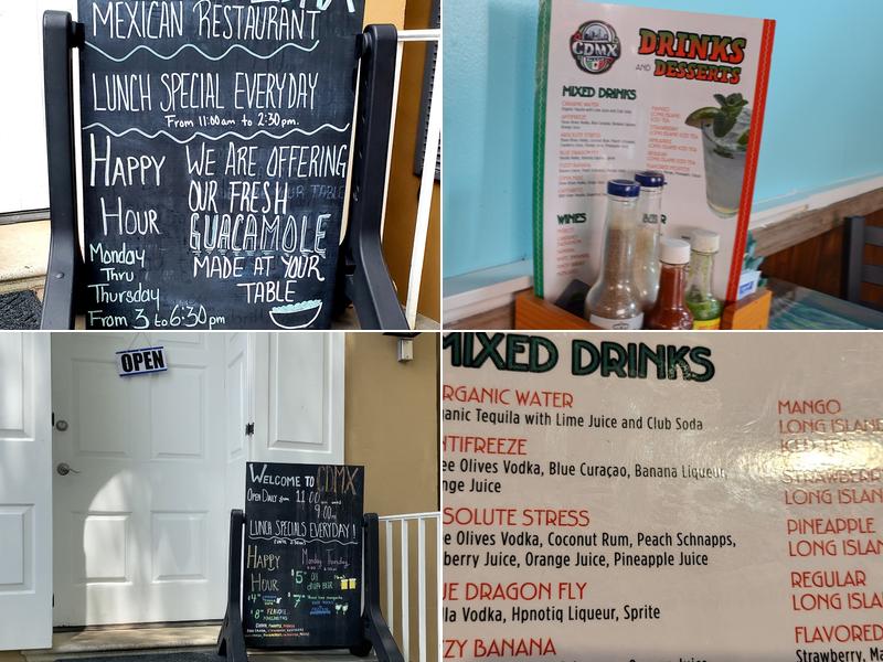 CDMX Mexican Bar & Grill Menu