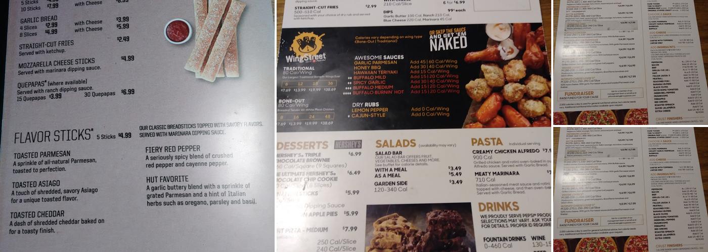Pizza Hut Menu