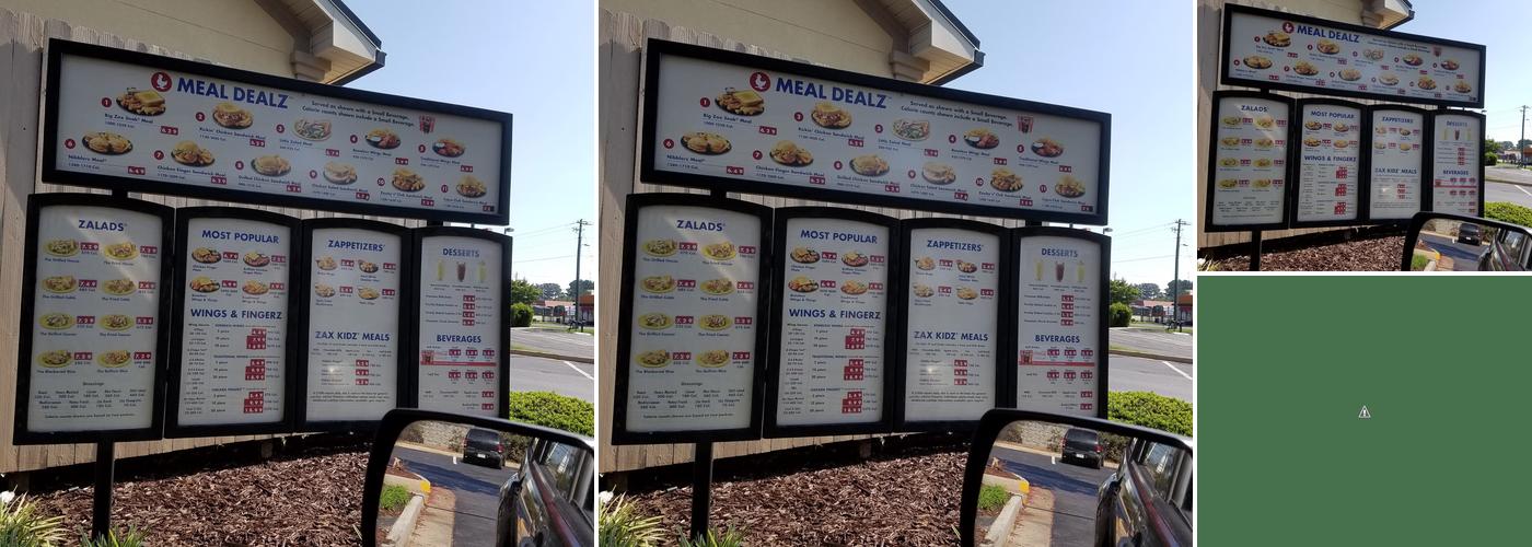 Zaxbys Chicken Fingers & Buffalo Wings Menu