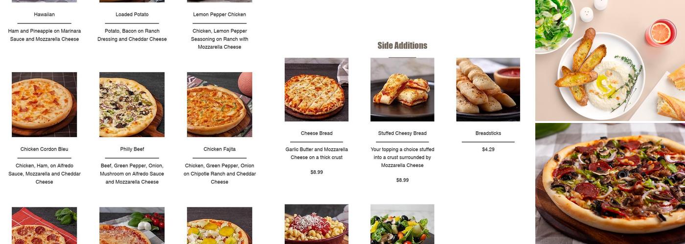 Barone's Pizza & Arcade Menu