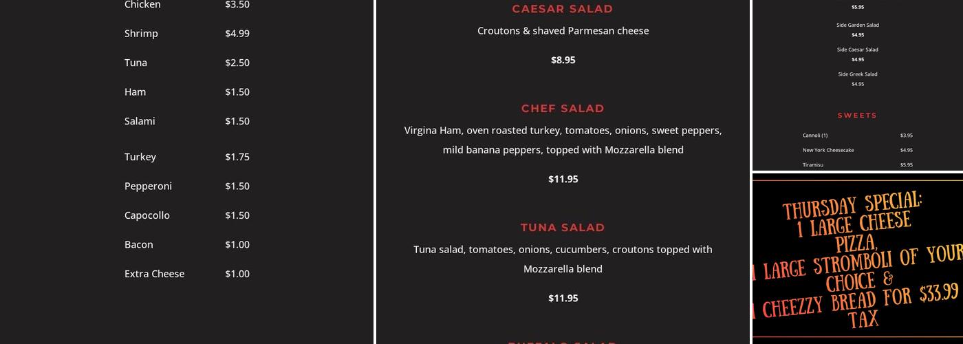 Cheezzy Pie Menu
