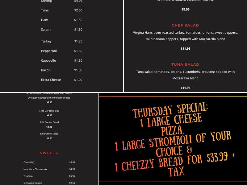Cheezzy Pie Menu