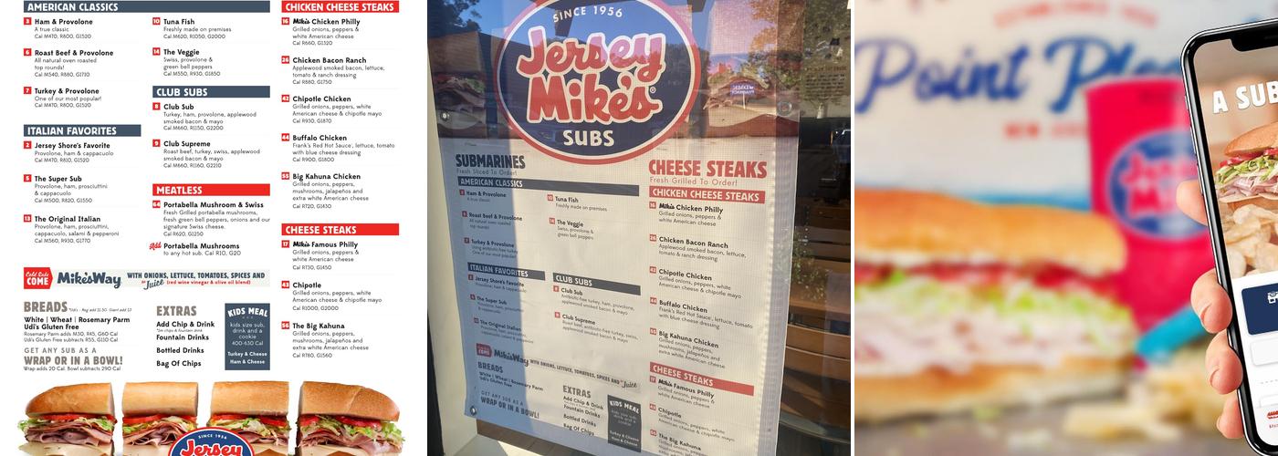 Jersey Mike's Subs Menu