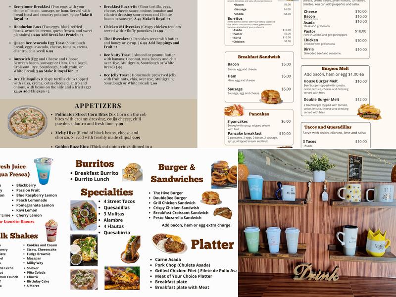 The Hive Cafe Menu