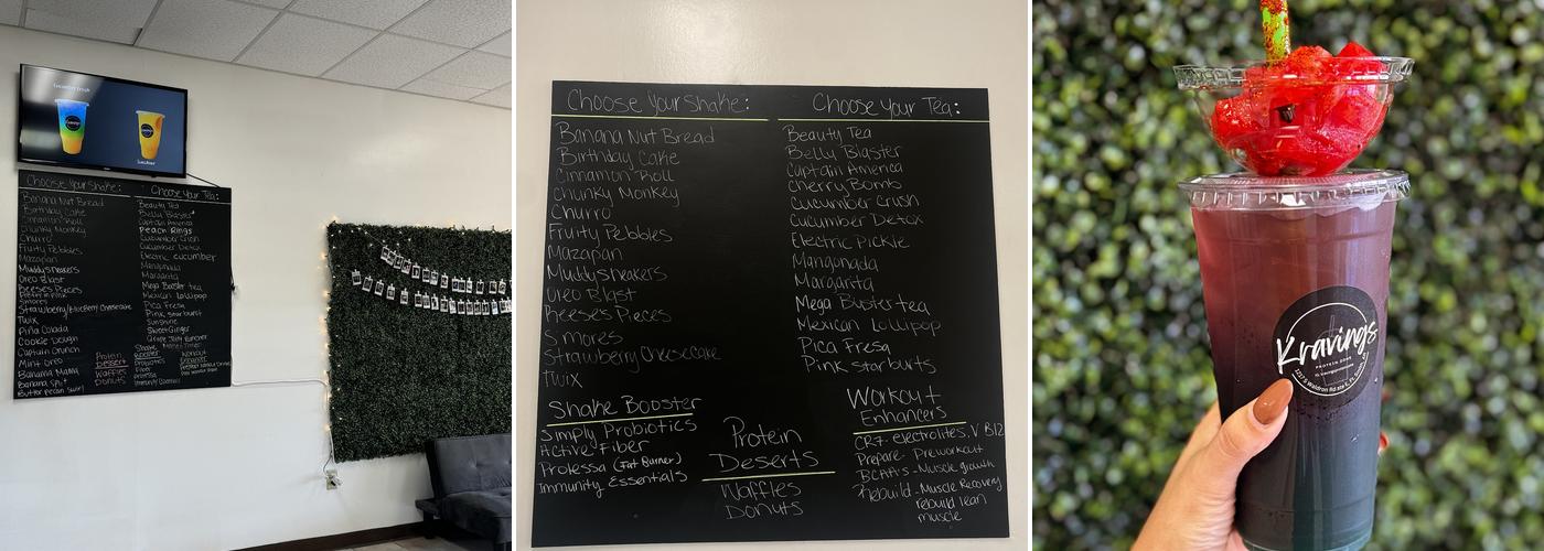 Kravings Protein Zone Menu