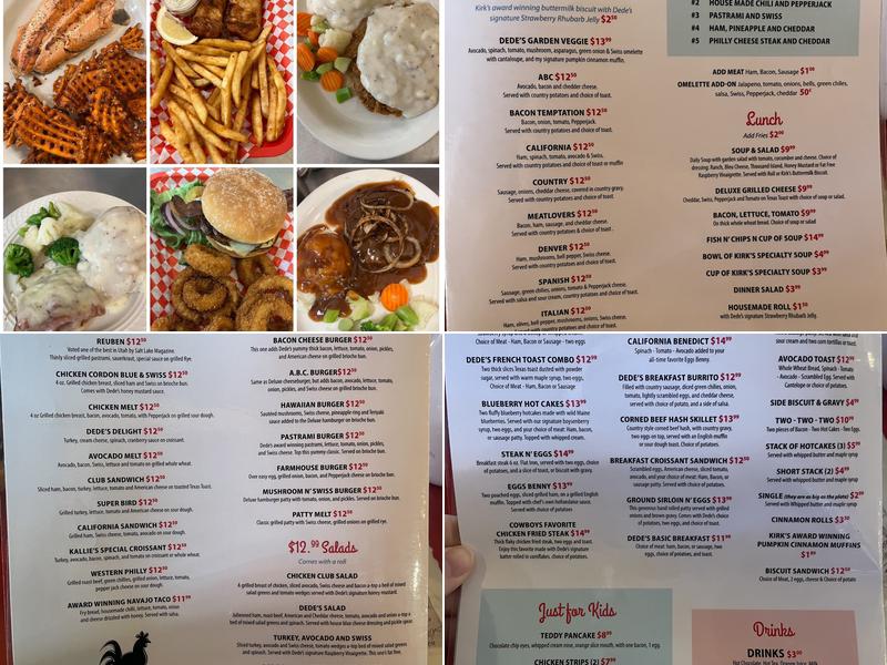 DeDe's Farmhouse Cafe Menu