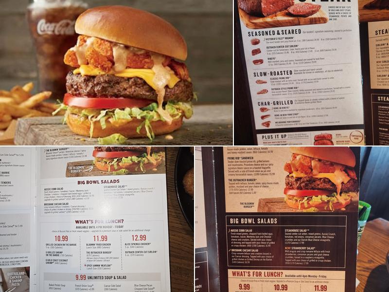 Outback Steakhouse Menu