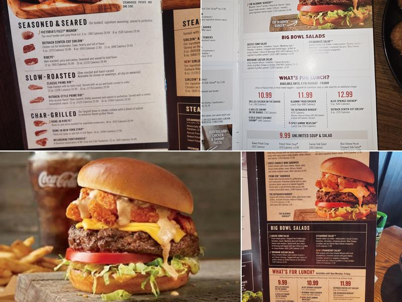 Outback Steakhouse Menu