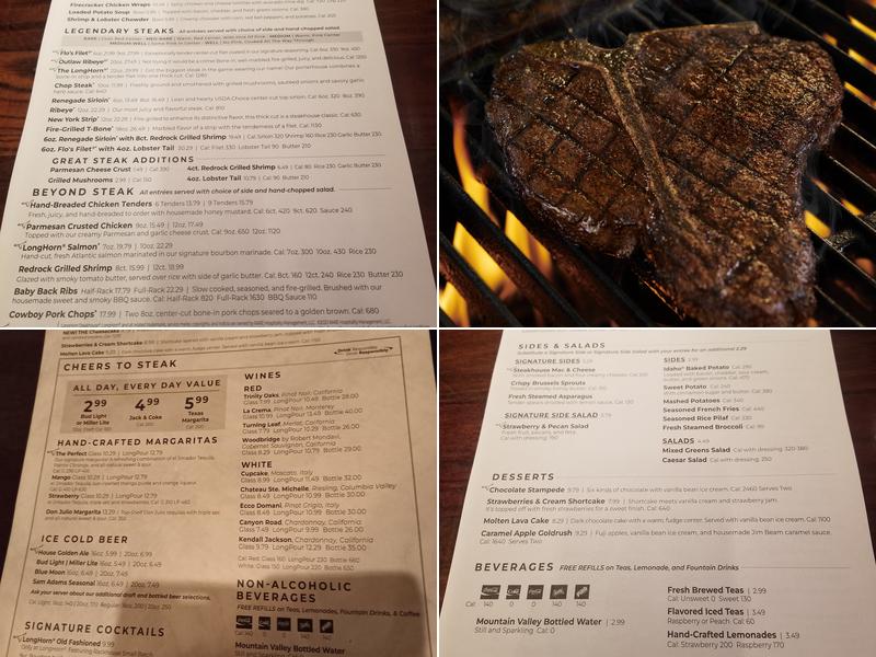 LongHorn Steakhouse Menu