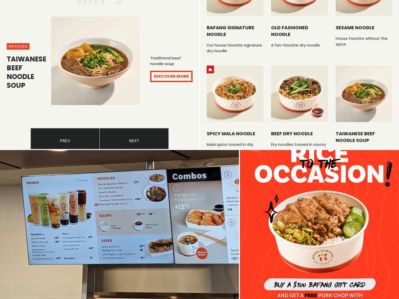 Bafang dumpling Menu