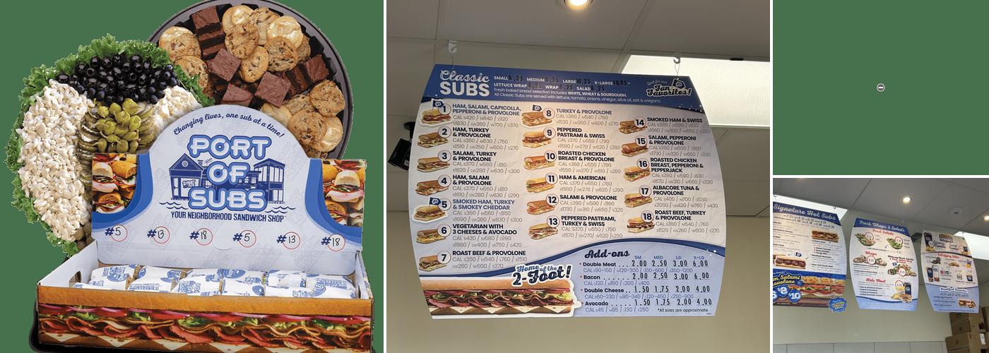 Port of Subs Menu