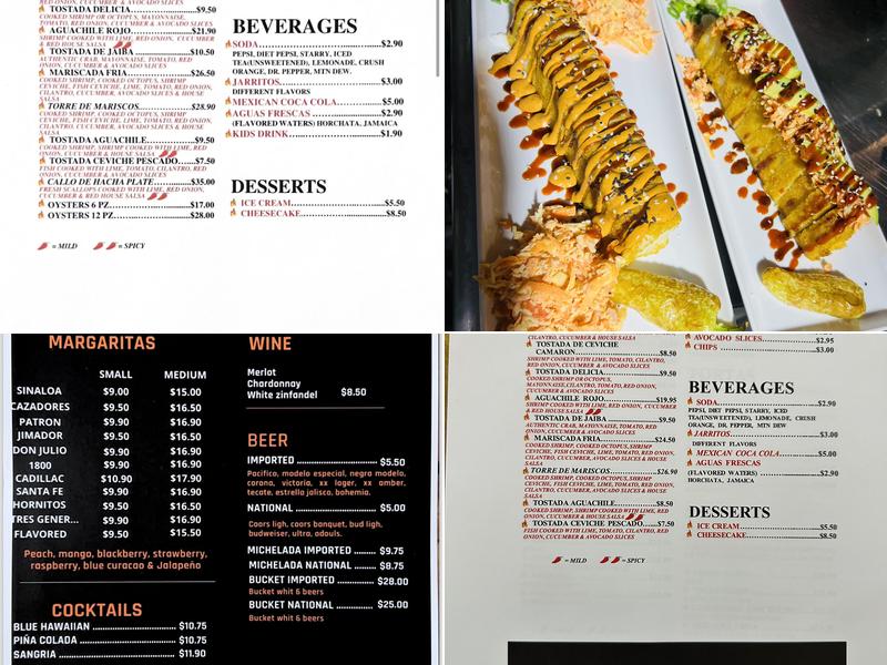 Sinaloa Grill Menu