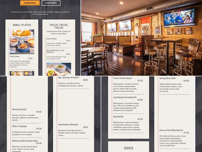 Rock Taco Menu