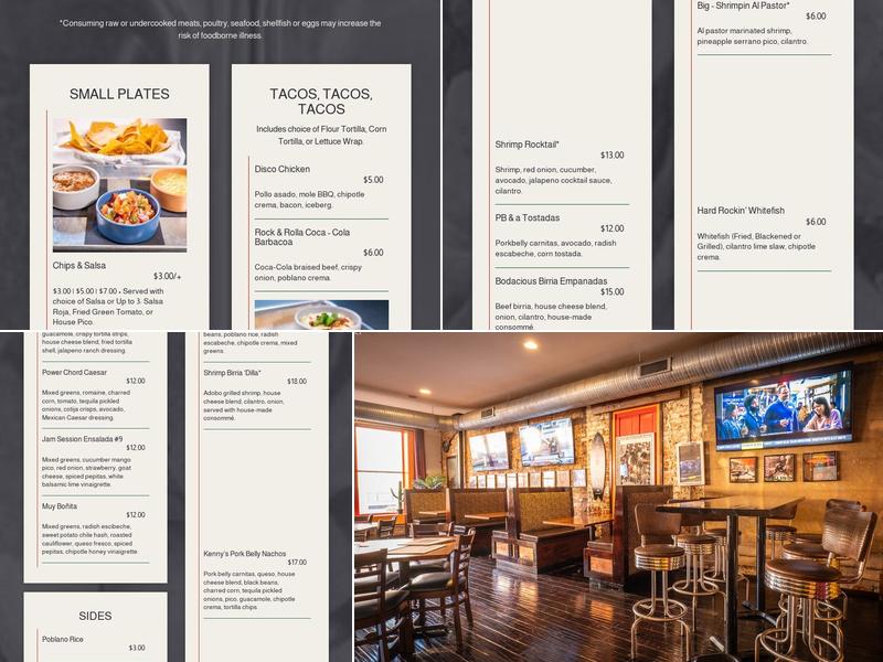 Rock Taco Menu
