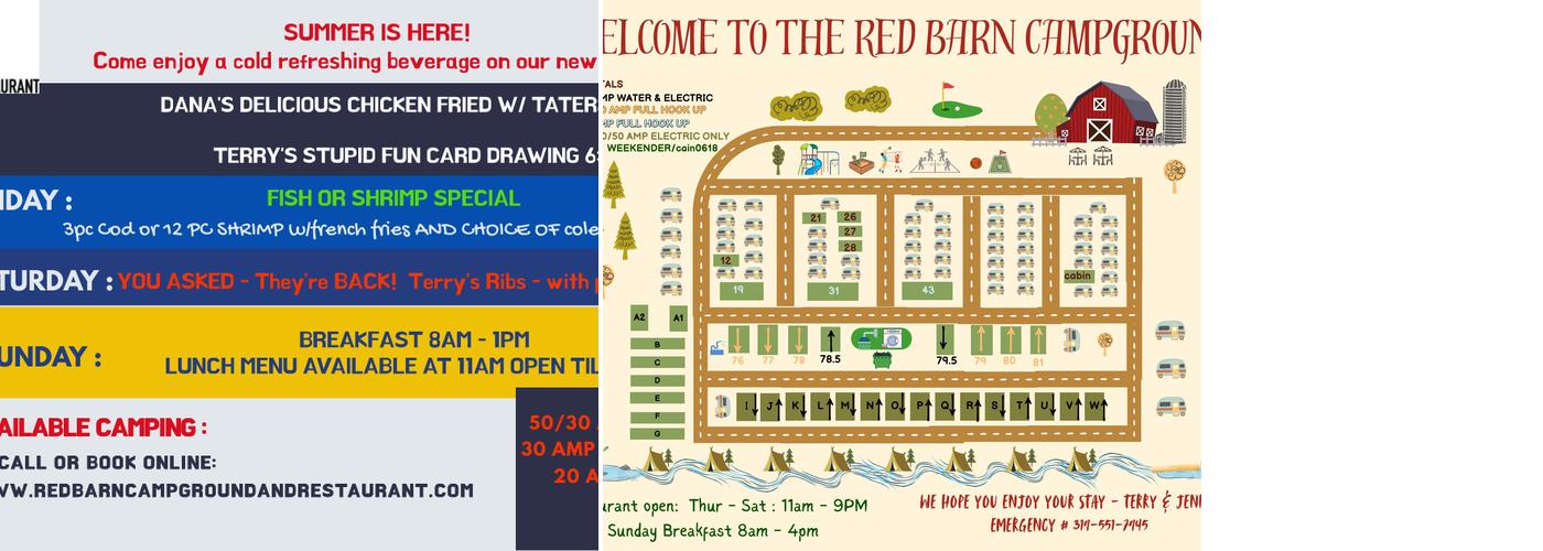 Red Barn Menu
