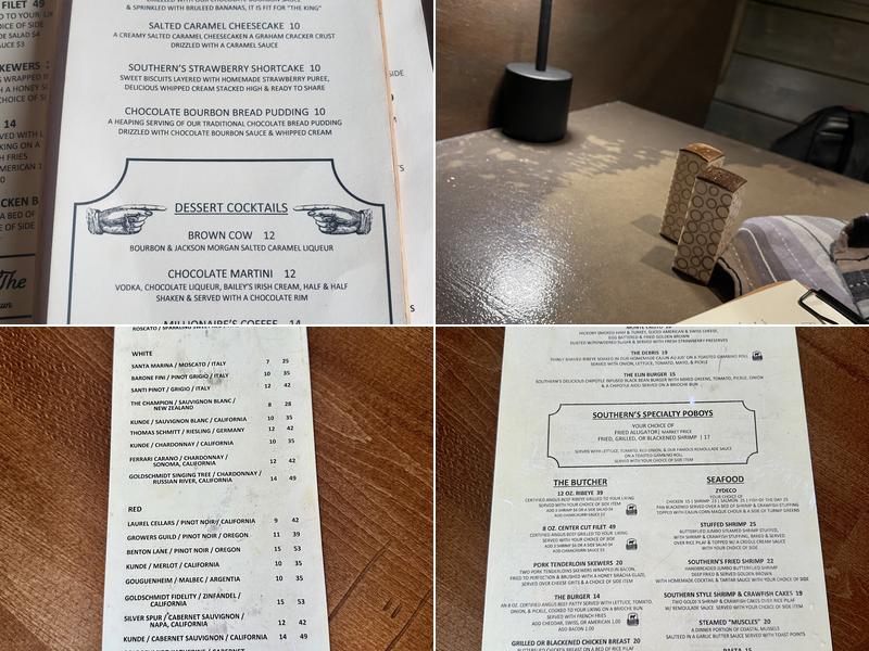 Southern Grocery Menu