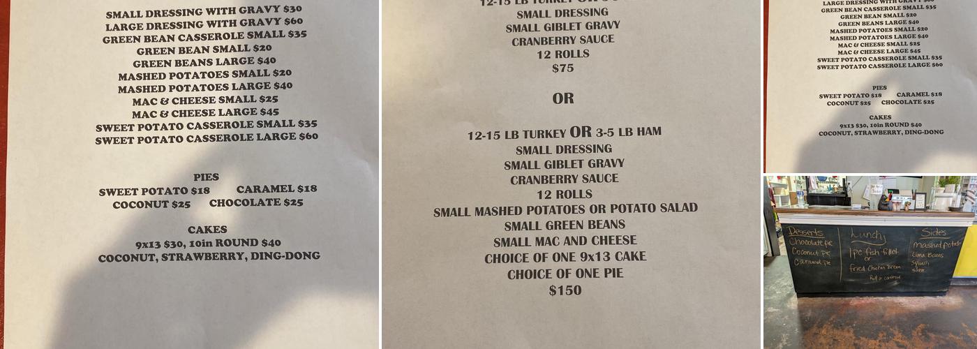 Papaw's Kitchen Menu