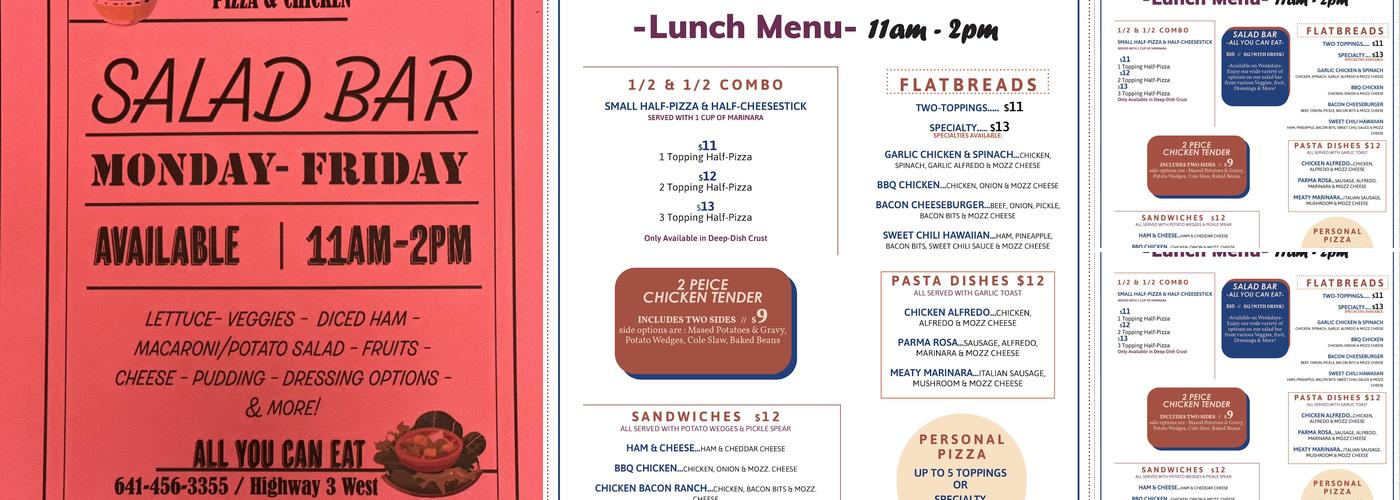 805 Pizza and Chicken Menu