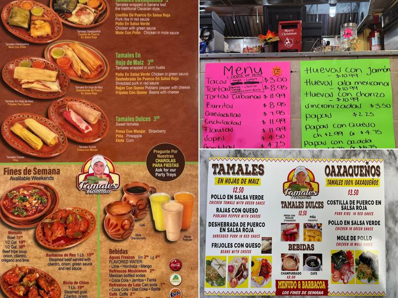 Tamales Korinna #2 Menu