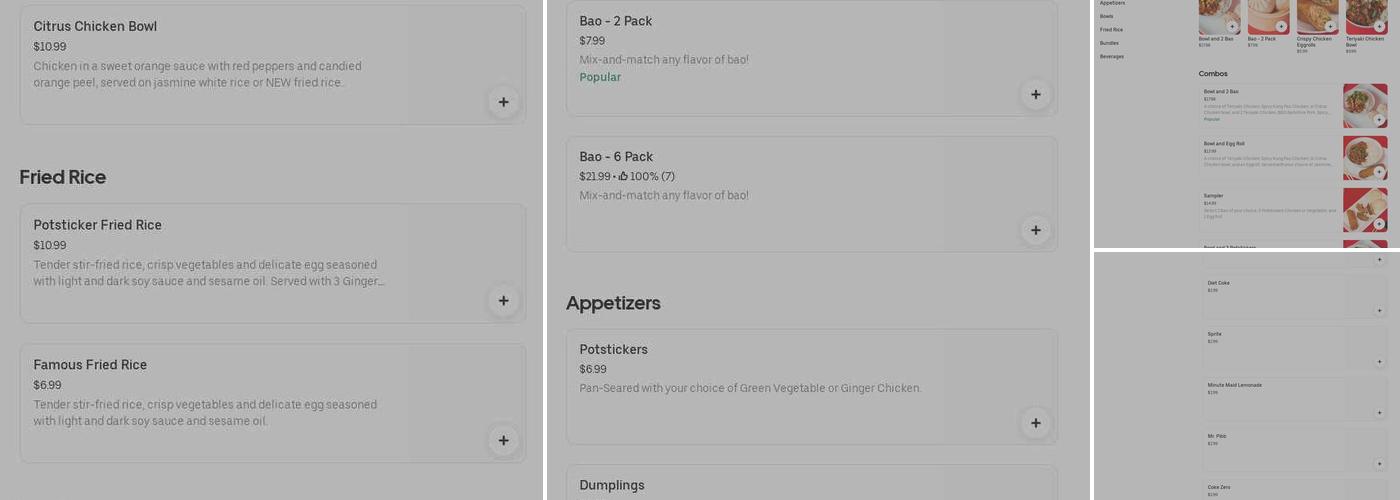 Wow Bao Menu