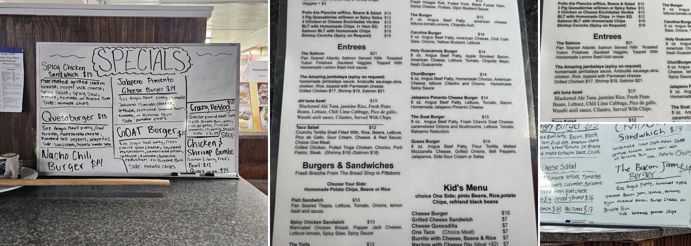 The Burritaco Burger Grill Menu