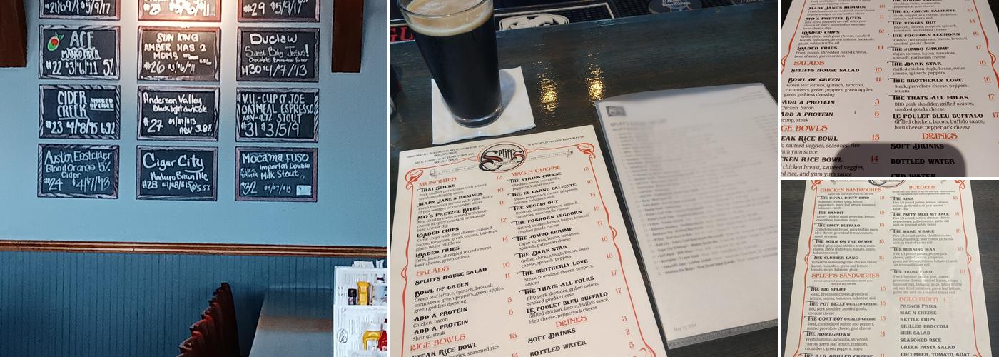 Spliff's Gastropub Bayard Menu
