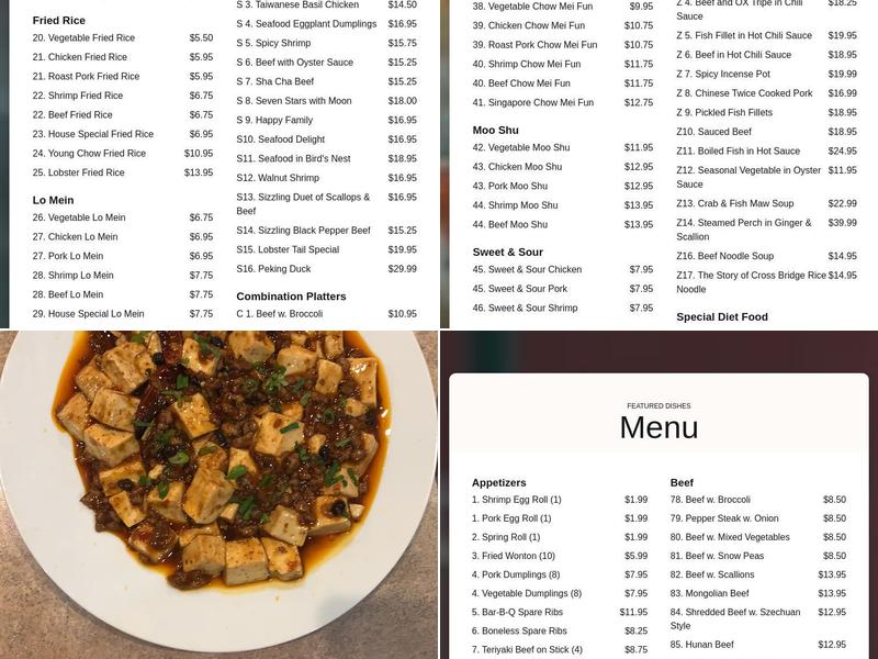 Jade Cafe Menu