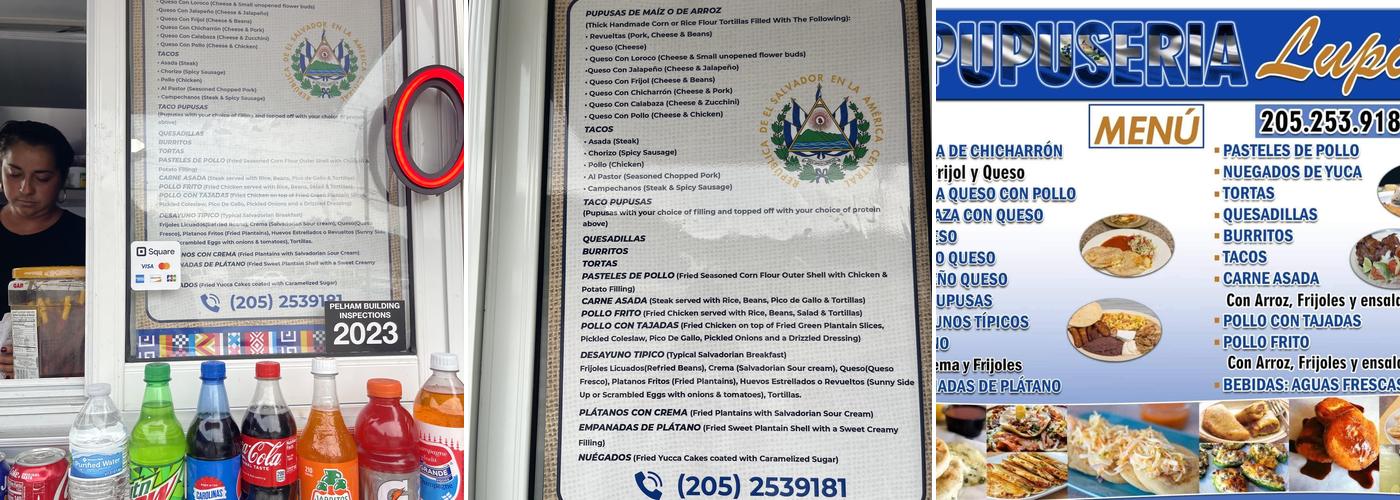 Pupuseria Lupita Menu