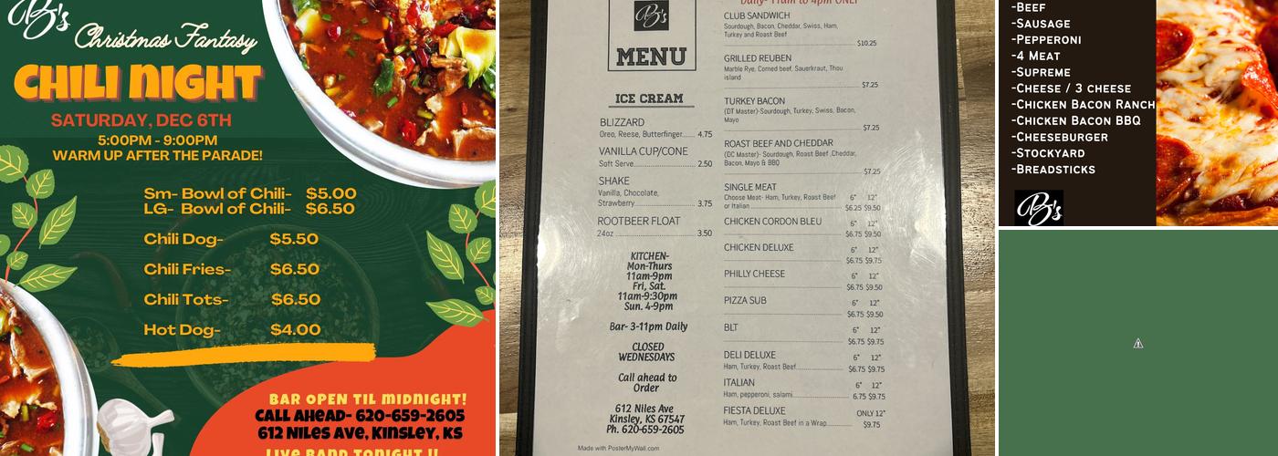 B’s Menu