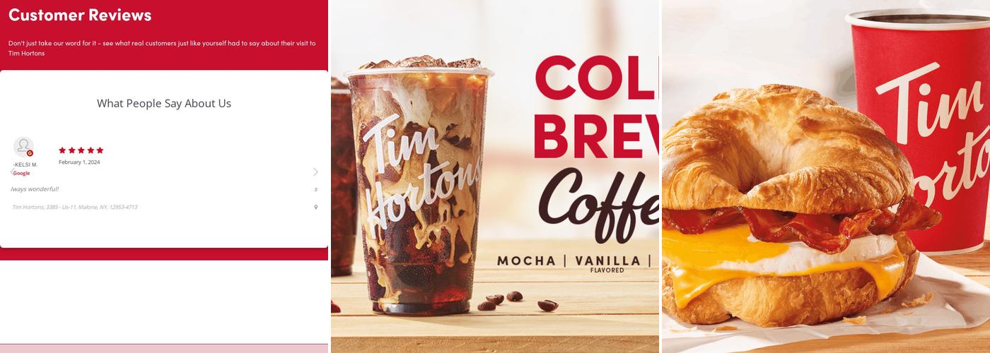 Tim Hortons Menu