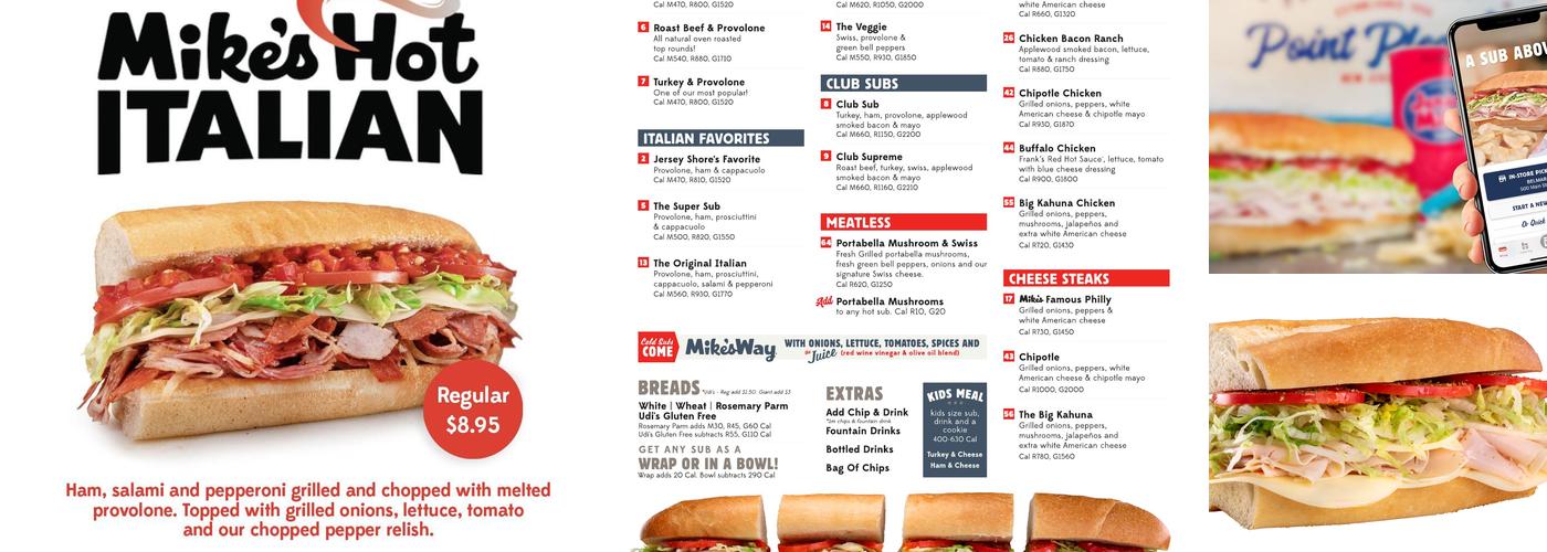 Jersey Mike's Subs Menu