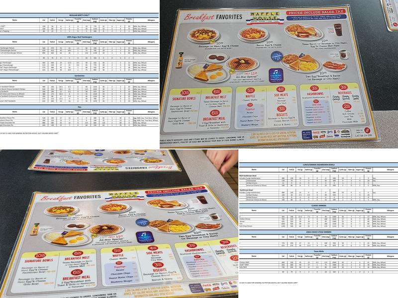 Waffle House Menu