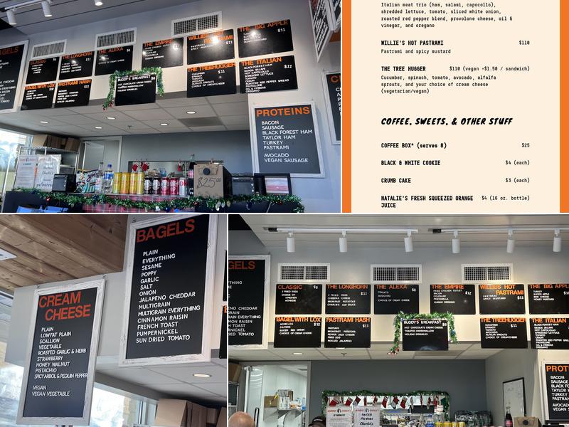 Nervous Charlie's Bagels Menu