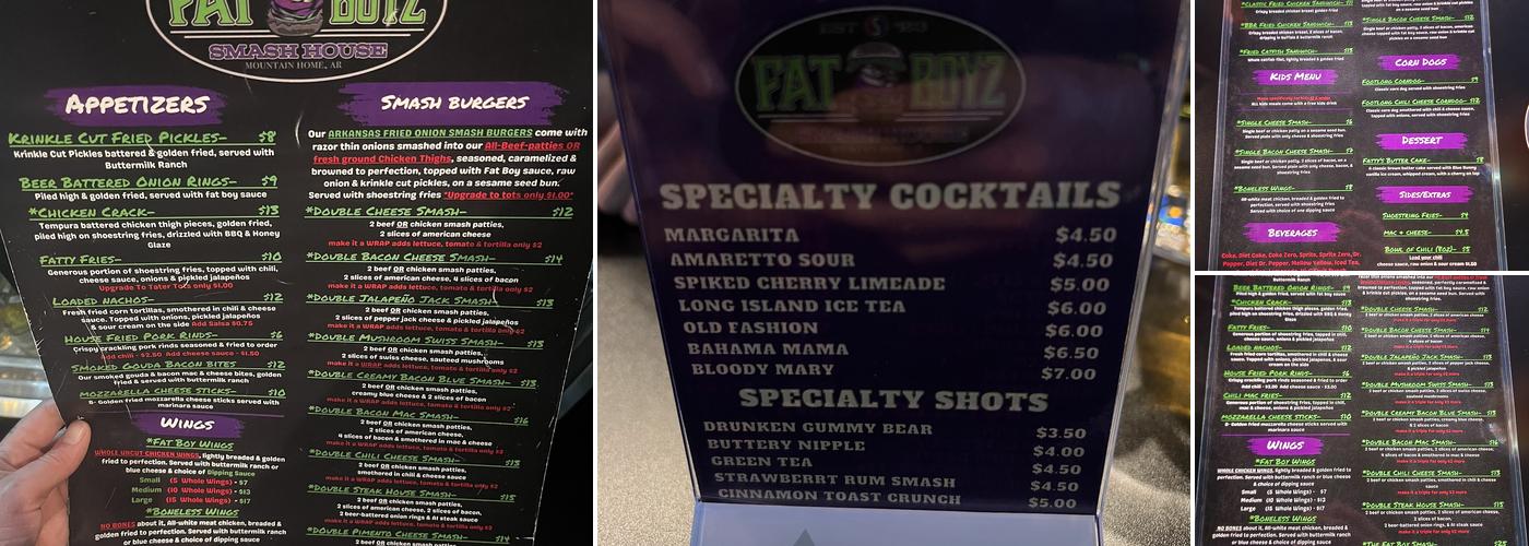Fat Boyz Menu