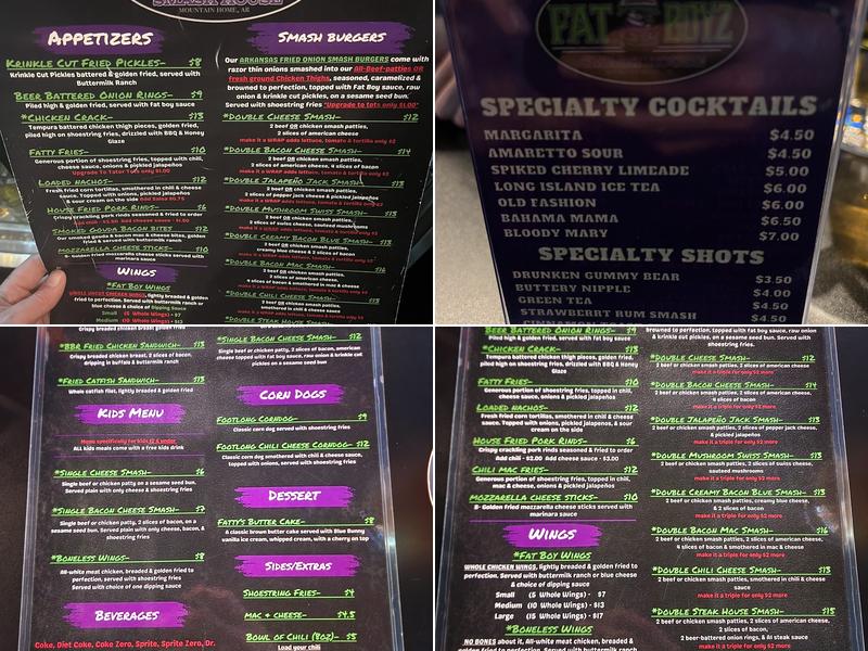 Fat Boyz Menu