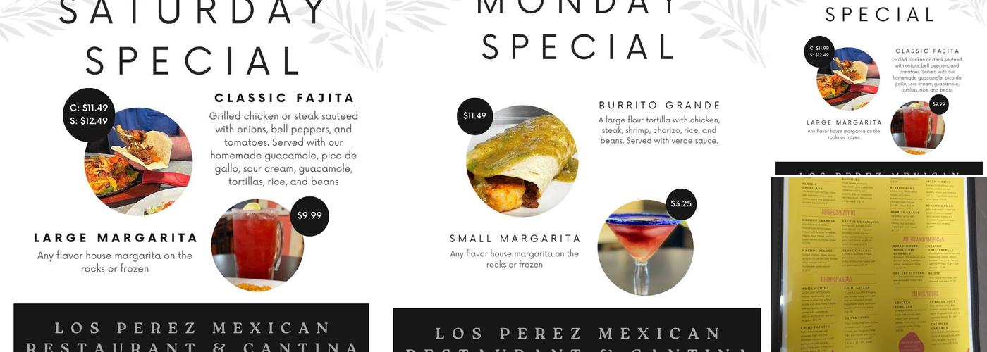 Los Perez Menu