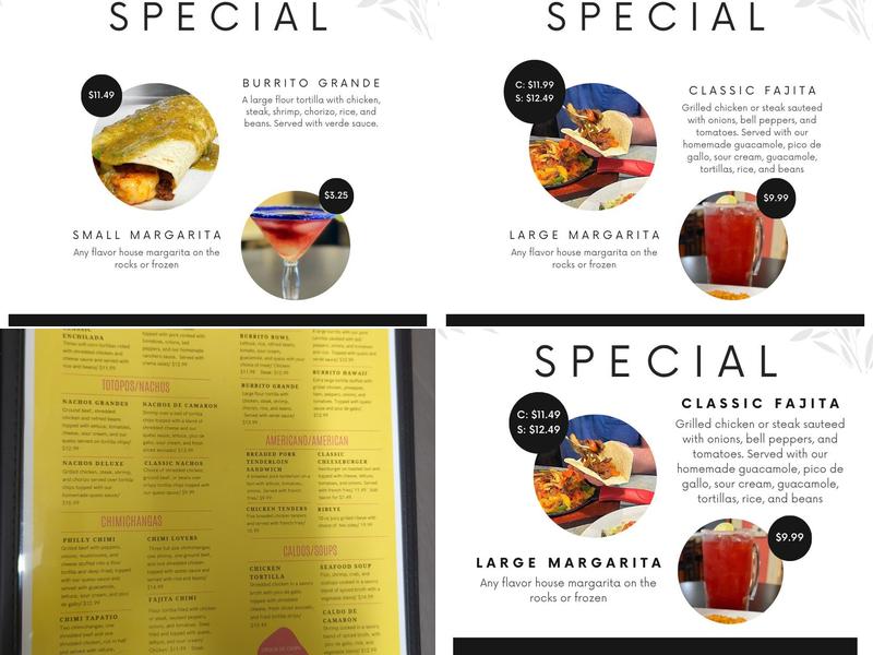 Los Perez Menu