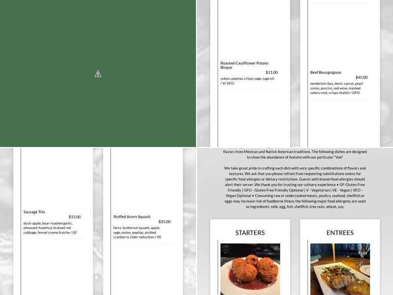 Vue Wadsworth Menu